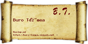 Buro Tímea névjegykártya